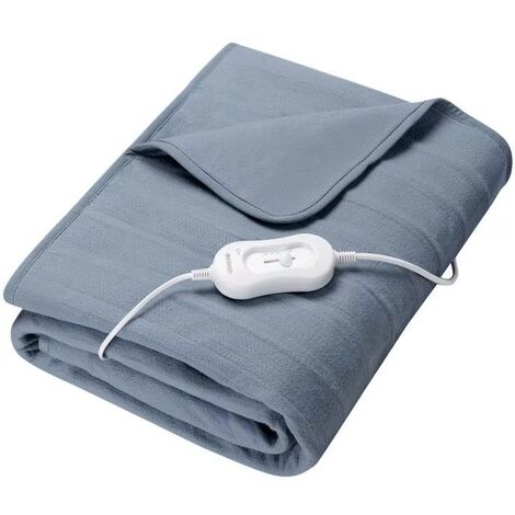 Couverture chauffante bleue 190 x 80cm pour un hiver au chaud