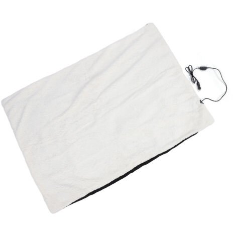 Couverture chauffante électrique 12 V en coton doux pour garder au chaud au bureau à domicile Bleu marine