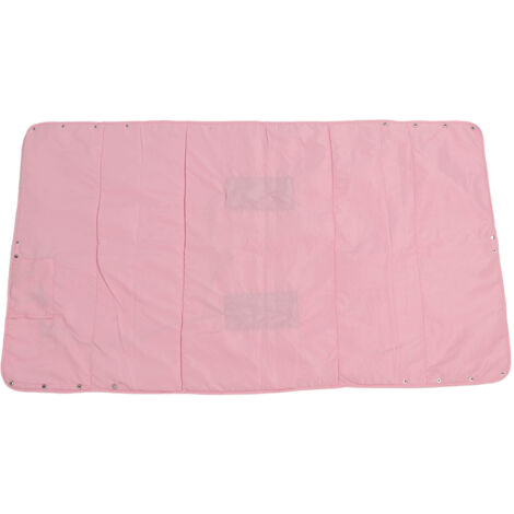 Couverture chauffante électrique, 3 niveaux de chauffage, portable, lavable, réutilisable, pliable, en coton, pour voyage, rose.