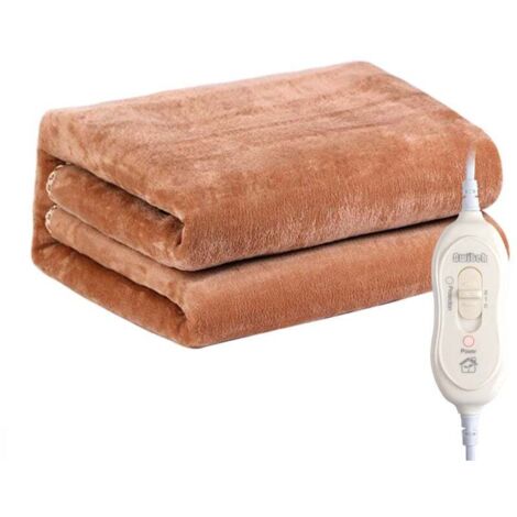 Couverture chauffante électrique, coussin chauffant, couverture chaude, chauffage rapide, chauffe-corps d'hiver, housse de matelas confortable 150 x 80 cm avec 2 niveaux de température pour la maison