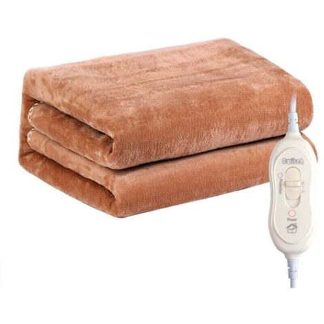 Couverture chauffante électrique, coussin chauffant, couverture chaude, chauffage rapide, chauffe-corps d'hiver, housse de matelas confortable 150 x 80 cm avec 2 niveaux de température pour la maison,