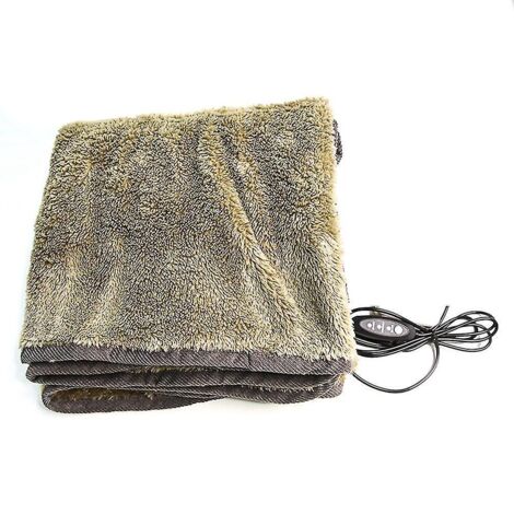 Couverture chauffante électrique d'hiver en flanelle chaude USB 5V pour voiture, couverture pour les genoux, châle chauffant, protection contre le froid--