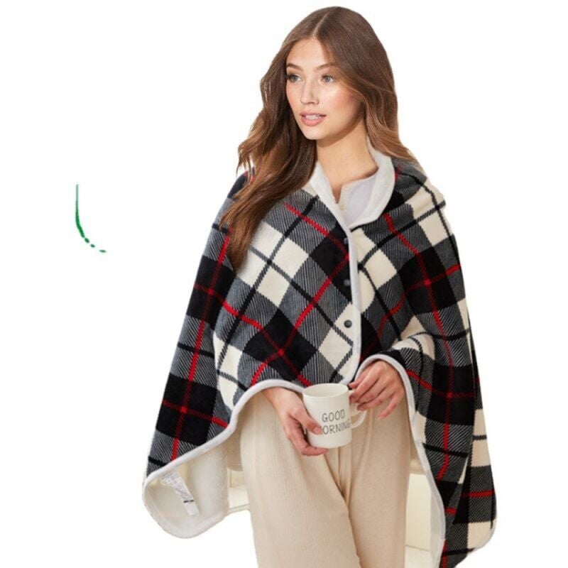 Couverture Chauffante Électrique Et Jeté De Lit Sans Fil, Lavable En Machine, Portable Pour Bureau, Maison, Extérieur, Voyage