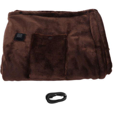 Couverture chauffante électrique Petite 5 V Chauffage rapide Flanelle épaisse Couverture café 140 x 80 cm / 55,1 x 31,5 pouces