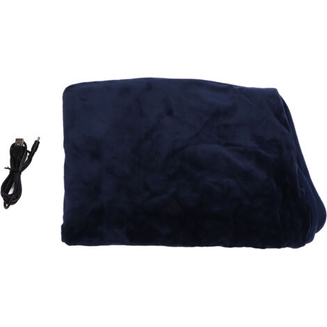 Couverture chauffante électrique USB pour genoux - Bleu - Idéale sieste hiver