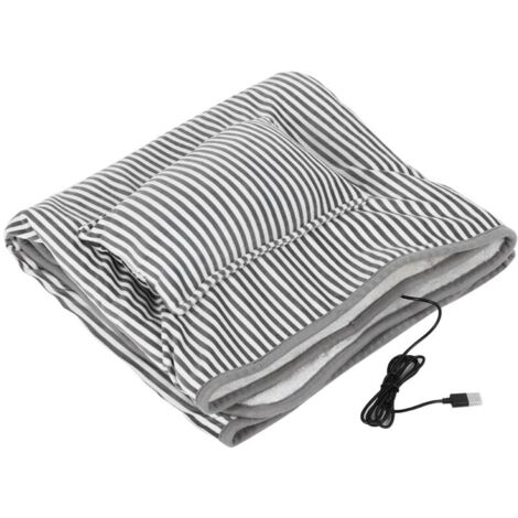 Couverture chauffante électrique USB pour la maison et le bureau. coussin chauffant pour les jambes et le corps. gris foncé