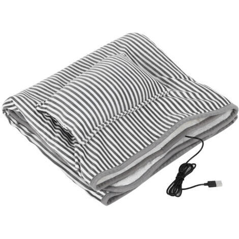 Couverture chauffante électrique USB pour la maison et le bureau, coussin chauffant pour les jambes et le corps, gris foncé