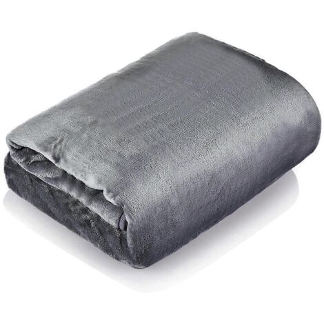 Couverture chauffante électrique USB rechargeable en polaire douce, idéale pour canapé, lit et fauteuil.
