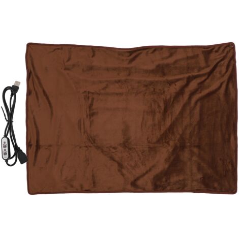 Couverture chauffante électrique USB réglable multifonction - Couleur café
