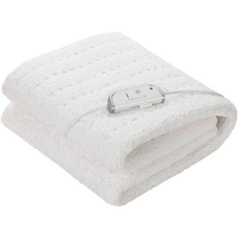 Couverture chauffante extra moelleuse 2 cm – 4 niveaux de température – Câble extra long 230 cm – Lavable en machine à 30 °C – Medisana