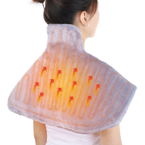 Couverture chauffante rapide, grande couverture thermique pour les épaules, le cou et le dos, châle chauffant, soulagement de la douleur, super douce, température chaude