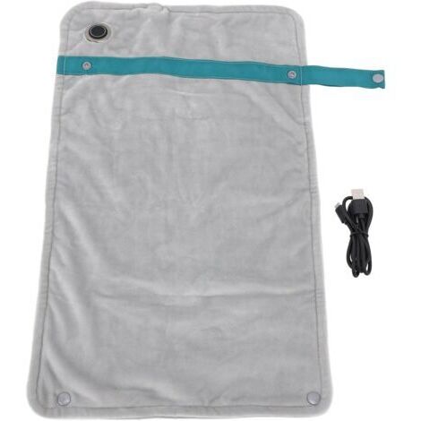 Couverture chauffante USB 120x70 cm – Fibre de polyester douce – Contrôle de température intégré – Pour camping et maison