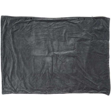 Couverture chauffante USB, 3 niveaux de chauffage, châle électrique en peluche douce pour l'intérieur et l'extérieur, 5V, gris.