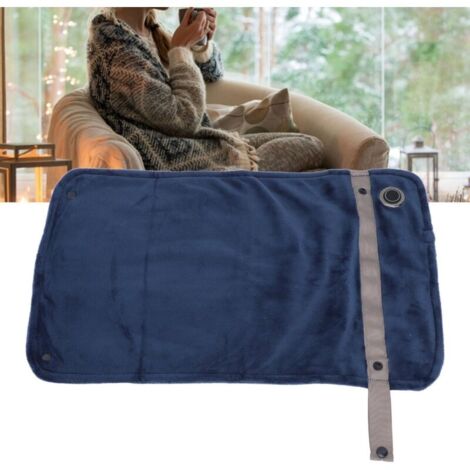 Couverture chauffante USB avec contrôle de la température. couverture chauffante électrique multifonctionnelle. chaude et confortable. pour la maison et le bureau. bleu marine