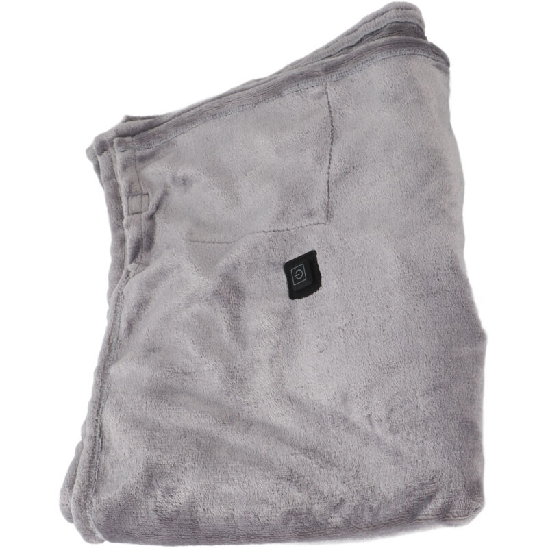Couverture chauffante USB légère en flanelle corail pour l'hiver Gris clair