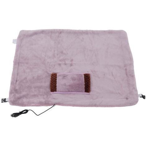 Couverture Chauffante USB Multifonctionnelle en Flanelle à Chauffage Rapide et Sûr 5V (Violet rosé)