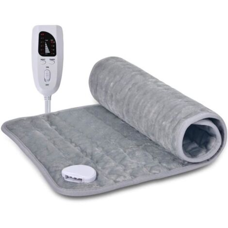 Couverture Chauffante,Couverture Électrique Multifonctionnelle D\'hiver,Avec 6 Réglages De Température, gray,60×30cm