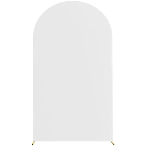 Couverture d'arc de mariage en polyuréthane, ensemble de 3 pièces, supports d'arrière-plan multifonctionnels élastiques en soie et lait, blanc