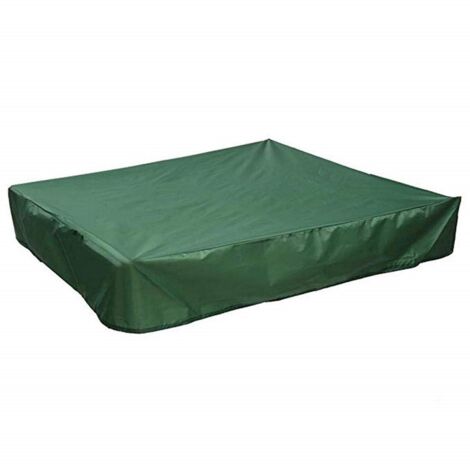 Couverture de bac à sable avec cordon de serrage, couverture carrée de bac à sable de plage anti-poussière, piscine à bac à sable étanche