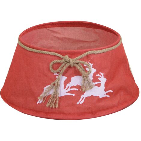 Couverture de base d'arbre pliable renne rouge ronde cm ø56h25