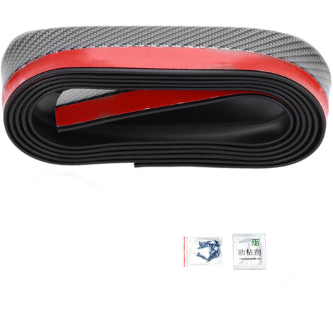 Couverture de becquet de pare-choc avant de voiture de 2.5m, couleur en caoutchouc et Fiber de carbone universelle pour camion