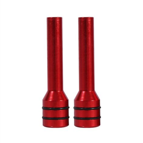 Couverture de bouton de serrure intérieure pour voiture, 2Pcs, aluminium, rouge, 48mm x 11.7mm, kit de sécurité et personnalisation