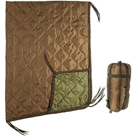 Couverture De Camping - Couverture Isolante Poncho Liner En Nylon Et Polyester - Pour Randonnée Survie Extérieur - 157 x 208 Cm - 1 Pièce