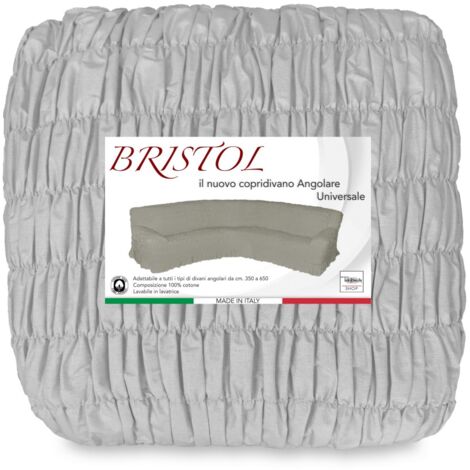 Couverture de canapé ANGULAIRE UNIVERSELLE BRISTOL GRIS CLAIR, ROYAUME-UNI
