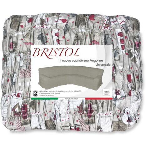 Couverture de canapé ANGULAIRE UNIVERSELLE TYROL BRISTOL HOUX ROUGE