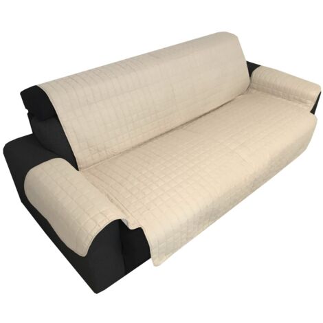 Couverture de canapé PN SALVADIVANO L'ÉLÉGANCE DE LA CRÈME ANTI-TACHE MATELASSÉ SUPÉRIEURE LISSE 1 PLACE-cm. 55