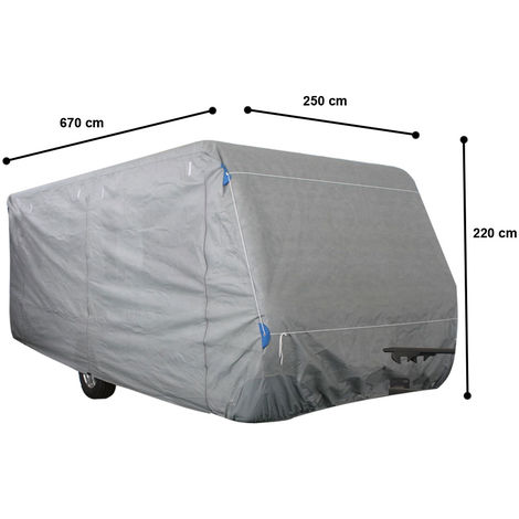 Couverture de caravane de haute qualité Gr. Housse de protection imprégnée XL PP non-tissé Harms 506037