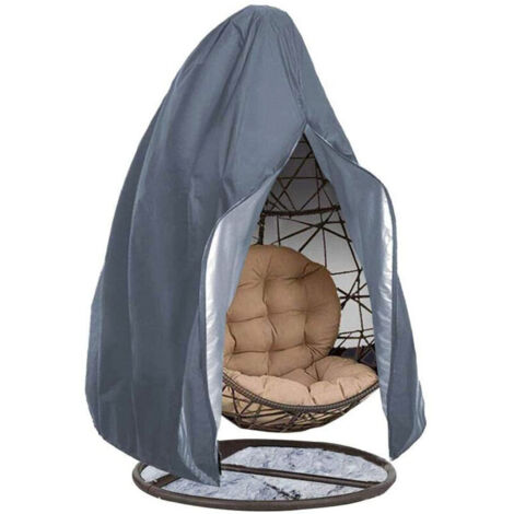 Couverture de Chaise Suspendue, Housse de Fauteuil Suspendu, Housse de Protection pour Oeufs Chaise, Imperméable Housse Meuble Couverture avec Fermeture à Glissière, 230x200cm (Gris)