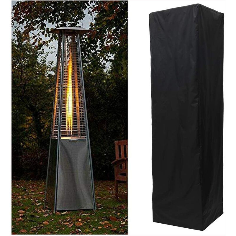 Couverture de Chauffe-Patio, Imperméable Housses de Chauffage Extérieur Housse de Protection pour Chauffage de Terrasse, 221 x 61 x 53 cm