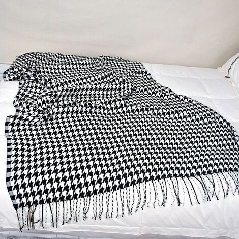 Couverture de cheminée pied-de-poule nouveau couvre-lit sur le lit couverture en laine housse de canapé moelleux Plaid jeter mantas 130CMX230CM