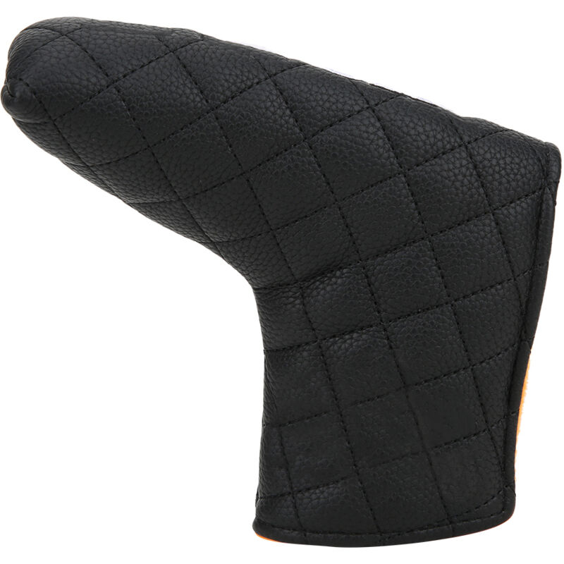 Couverture de Club de , Couvre-Chef de magnétique en Cuir pu imperméable pour Putter de Lame de(Le Noir)