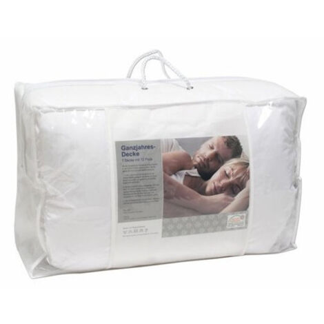Couverture De Couette En Polyester Avec 12 Climapad 4 Saisons 155x205cm Couleur Blanc