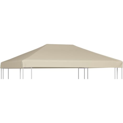 Couverture de dessus de belvédère, Recouvrement de remplacement d'auvent 310 g , m² 4x3 m Beige CON822740 DESIGN IN