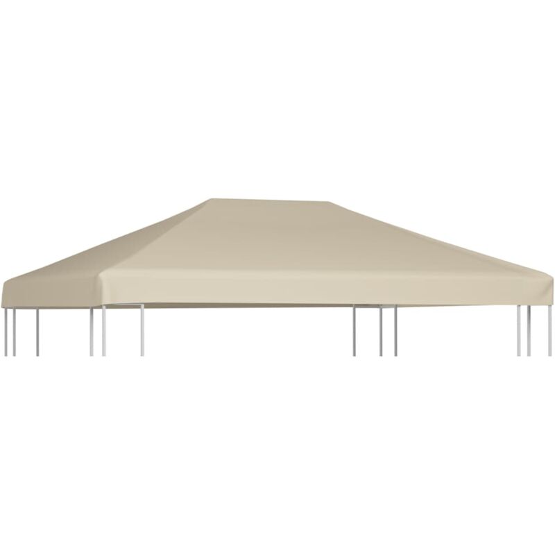 Couverture de dessus de belvédère, Recouvrement de remplacement d'auvent 310 g , m² 4x3 m Beige CON822740 design in