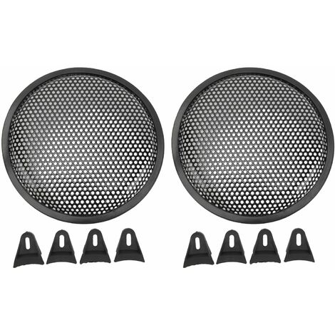 Dioche Couverture de grille de haut-parleur Grille de Protection de  Haut-parleur Grille de Haut-parleur de Voiture Ronde auto kit