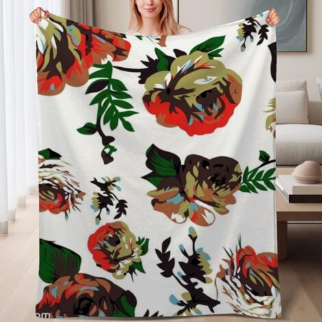 Couverture de lit en polaire, douce et chaude en microfibre chaude pour le printemps, décoration de salon, cadeau parfait pour femmes et hommes, 6080 pouces