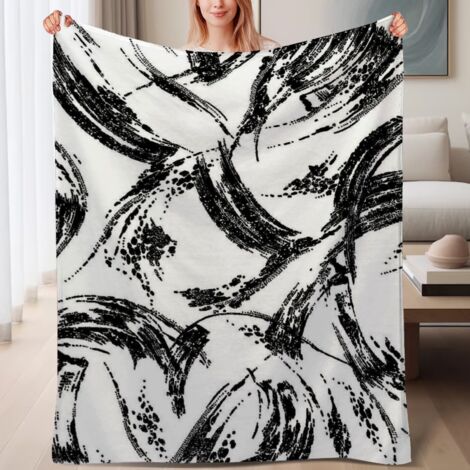 Couverture de lit en polaire, douce et chaude en microfibre chaude pour le printemps, décoration intérieure stylée, excellent cadeau pour femmes et hommes, 6080 pouces