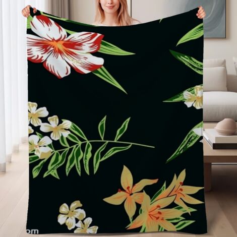 Couverture de lit en polaire, douce et chaude en microfibre légère pour le printemps, décoration de salon, cadeau pour femmes et hommes, 6080 pouces