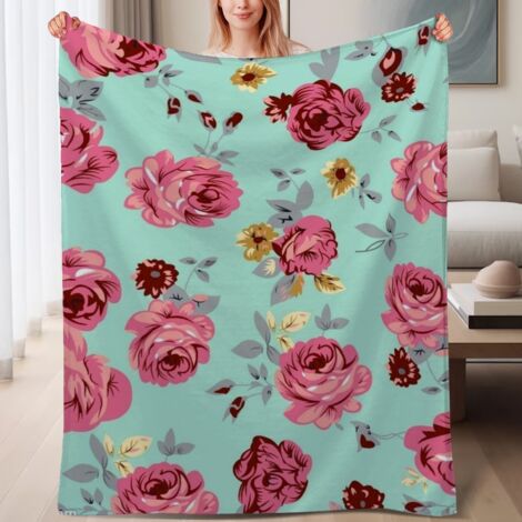 Couverture de lit en polaire, douce et chaude en microfibre légère pour le printemps, décoration intérieure, cadeau parfait pour femmes et hommes, 6080 pouces