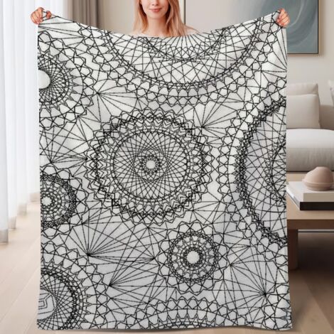 Couverture de lit en polaire, douce et chaude en microfibre légère pour le printemps, décoration intérieure stylée, cadeau idéal pour femmes et hommes, 6080 pouces