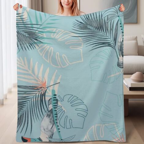 Couverture de lit en polaire, douce et chaude en microfibre pour le printemps, décoration de chambre, cadeau idéal pour femmes et hommes, 6080 pouces