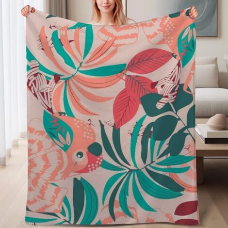 Couverture de lit en polaire, douce et chaude en microfibre pour le printemps, décoration de chambre, cadeau parfait pour femmes et hommes, 6080 pouces
