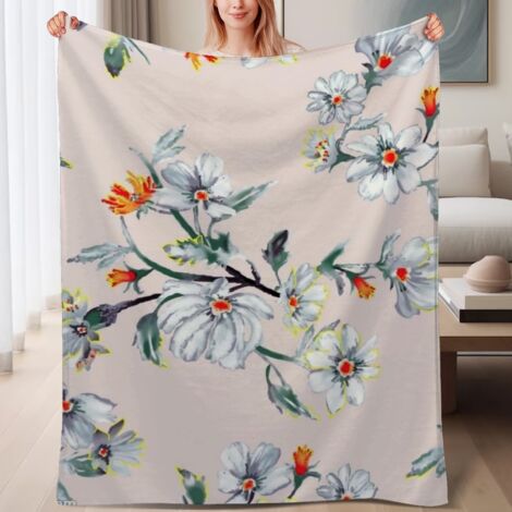 Couverture de lit en polaire, douce et chaude en microfibre pour le printemps, décoration de chambre, excellent cadeau pour femmes et hommes, 6080 pouces