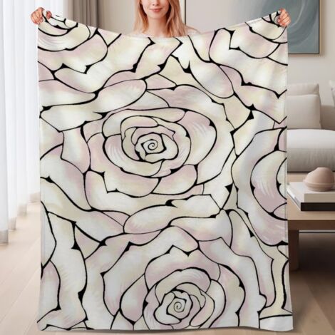 Couverture de lit en polaire, douce et chaude en microfibre pour le printemps, décoration de salon, cadeau parfait pour femmes et hommes, 6080 pouces