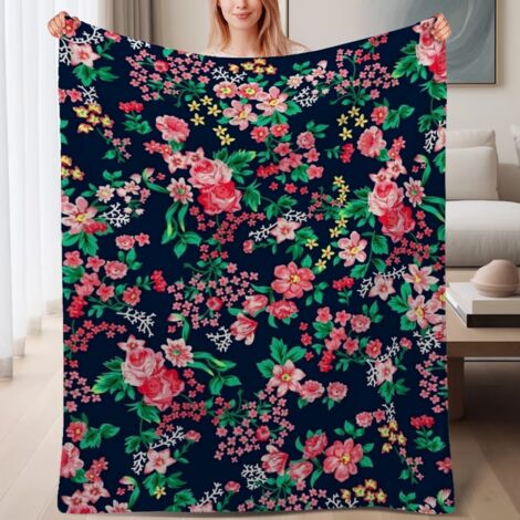 Couverture de lit en polaire, douce et chaude en microfibre printemps-été, décoration de chambre à coucher, cadeau idéal pour femmes et hommes, 6080 pouces