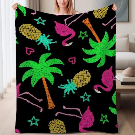 Couverture de lit en polaire, douce et chaude en microfibre printemps-été, décoration de chambre à coucher, cadeau parfait pour femmes et hommes, 6080 pouces